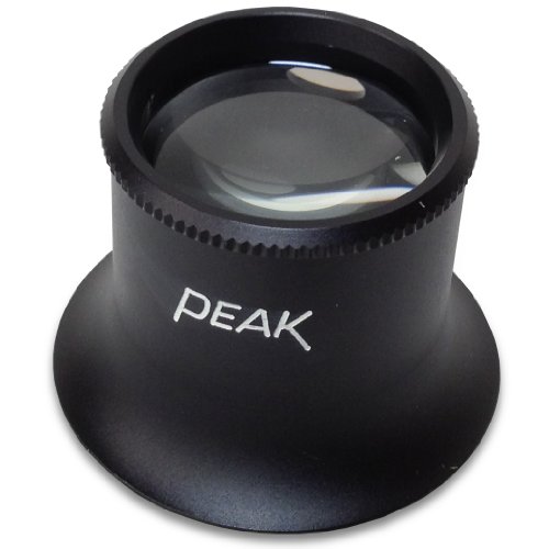 PEAK TS2048A20 Aluminum Jewelers Loupe, 5X Magnification, 0.9" Lens Diameter, 2" Focal Length