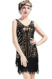 Vestido con fleco de cuentas de estilo de los años 20, buena opción para tales ocaciones: fiesta temática Gran Gatsby, fiesta de estilo de los años 49, flapper fiesta, Prom, o otros usos diarios.