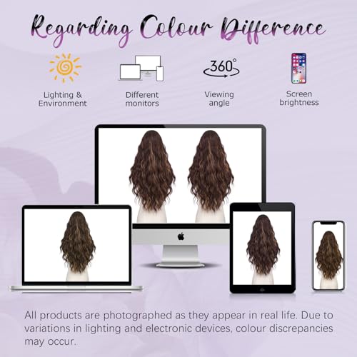 Sofeiyan Gewellte Wellig perücke,70 cm Lange Natürliches Schwarz Mittelscheitel Damen Perücken,Hitzebeständige Synthetische Haar Lockige,Natürliche Frauen Wigs für Alltag,Cosplay,Karneval