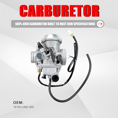 Image of TRX350 Carburetor for Honda Rancher 350 TRX350TM TRX350TE 350ES 350FE 350FMTE 2000-2006 4 Stroke ATV New 16100-HN5-305