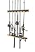 Rush Creek Creations 2-Piece 6 Fishing Rod Storage Wall Mount Rack - Easy Installation