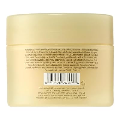 Naturium Glow Getter Body Scrub, Exfoliating Sugar Crystals with Linoleic-Rich Oils, Glycerin & Squalane, 226 g / 8 oz