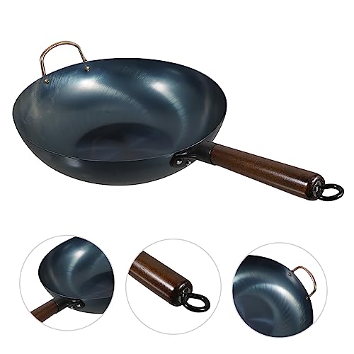 Wok antiadherente de hierro PRETYZOOM para cocina miniatura 5