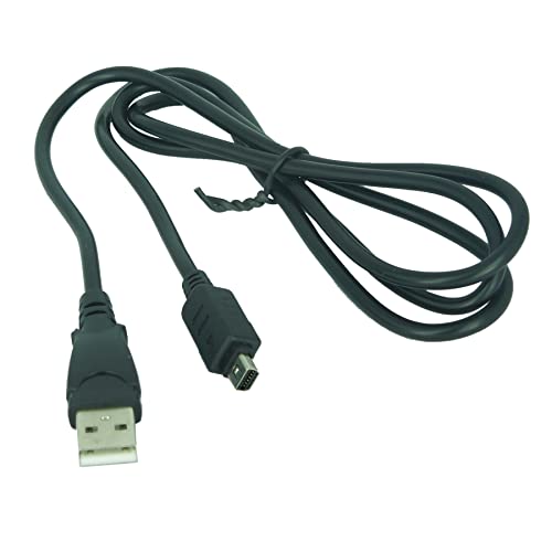 Daten-USB-Kabel CB-USB6, USB8 kompatibel mit Olympus C-170, D-425, E-520, FE-120, FE-130, FE-140, FE-200, SP-800UZ, SZ-20, SZ-30MR, TG-810, XZ-1 und viele mehr - siehe Liste