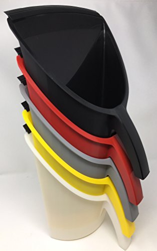 Handy Pan - Recycled Black Plastic - Large Capacity Heavy Duty Dust Pan! Made in USA! Great for Home, Shop, Garage, Waterproof, Stackable, Stands Up. Rubber Edge gets The All Debris in! Handypan!