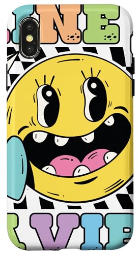 Nine Is A Vibe, 9. Geburtstag, fetziges lächelndes Gesicht, für Jungen und Mädchen Hülle für iPhone X/XS