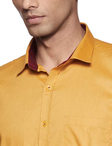 Image of Hang & Wear Men's Plain Regular fit Formal Shirt (MSCHAMBRAY-23- Tan 42