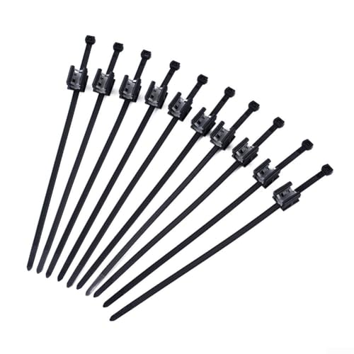 Image of Hosrivae 10 Pack Solar Panel Clips Cable Ties Black Pa6.6 Mounting