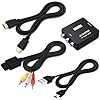 COMeap AV to HDMI Converter, N64 AV Cable for Nintendo 64 / Gamecube/Super Nintendo SNES, RCA to HDMI Converter with USB Power and HDMI 4K Cable, Support TV with RCA or HDMI Input 6FT(1.8M)