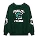 UNIQUEONE Womens Football Hoodie Game Day Sweatshirt Football Mom Shirt Casual Crewneck Pullover Green