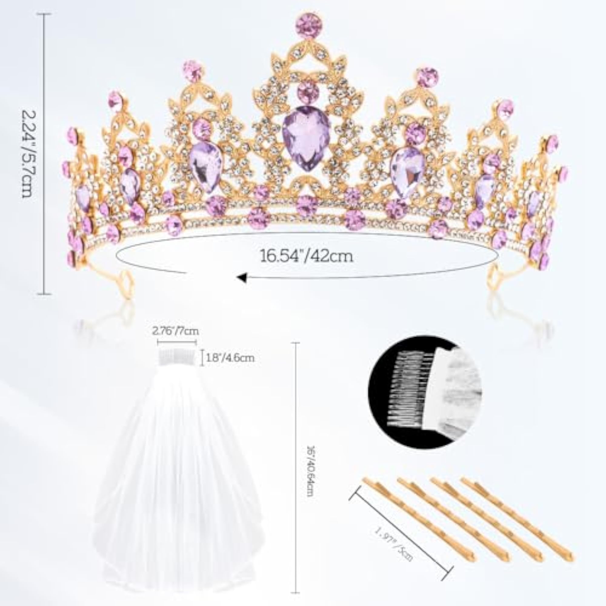 Birthday Tiaras for Women, Silver Crown