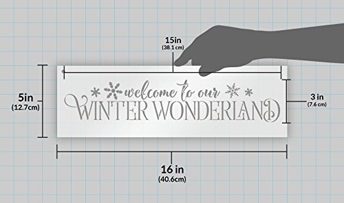 Welcome To Our Winter Wonderland Stencil By Studior12 | Festive Winter Word Art - Reusable Mylar Template | Painting, Chalk, Mixed Media | Use For Crafting, Diy Home Decor - Stcl1543_2 #TOP1
