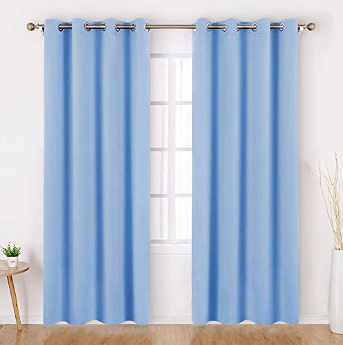Duronet - Waterproof & Sun Blockage Eyelete Outdoor Curtains (Sky Blue, 4.5 X 6Feet,Polyester), Pack of 2-image-0