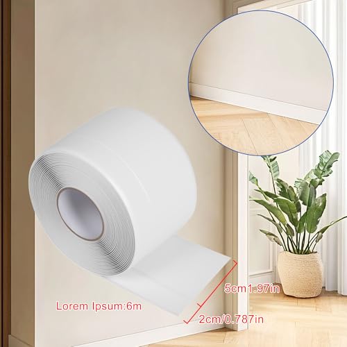 Miniatura 5 de Rodapies Autoadhesivo,Rodapiés Autoadhesivo Flexible 50 Mm X 20 Mm X 6m Apto Para Juntas De Estanqueidad En Cocinas, Baños Y Dormitorios. Blanco