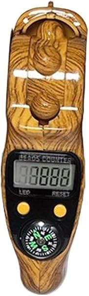 Compteur numérique de perles de prière électronique pour Tasbih pour musulmans, compteur de méditation en grain de bois, portable pour yoga, compteur de doigts LCD pour dhikr et (bois) - 2