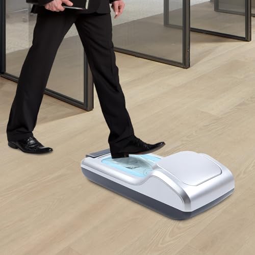 Automatic Shoe Cover Shoe Wrapping Machine Portable Shoe Film Machine For Home Office Lab Indoor Using Gray w/ 3 Roll Shoe Films