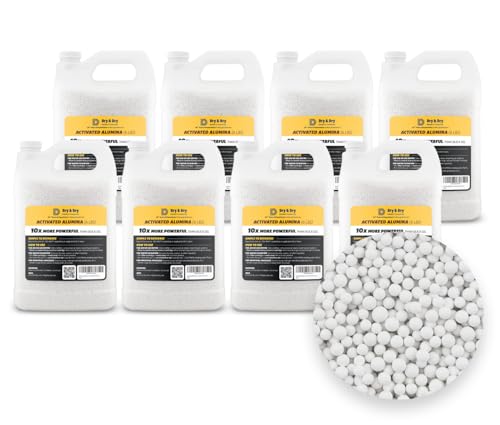 Image of Dry & Dry [48 LBS] Activated Alumina Desiccant Beads | High-Capacity Moisture Absorber, Rechargeable Humidity Control for Industrial & Home Use