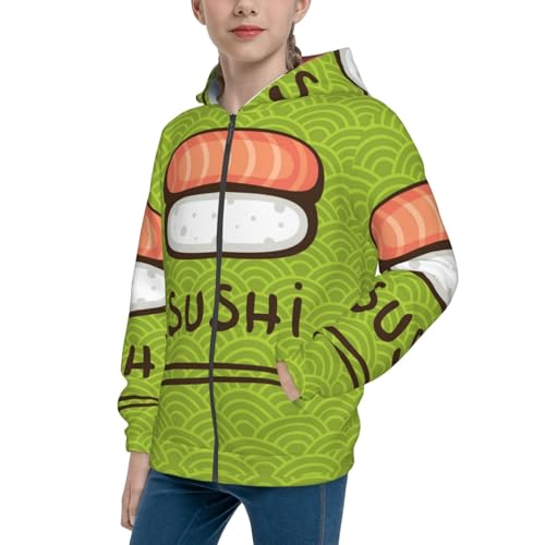 Friut Avocado Kid Hoodies Boys Zip Up Sweatshirts Girls Pullover with Pocket