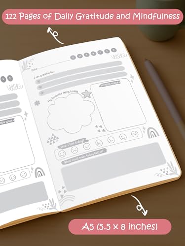 Image of DOODLE Daily 5 Minute Gratitude Journal - Positivity, Wellness & Mindfulness Journal for Teens & Adults - 90-Day Habit Builder | 112 Undated Pages | A5 | Guided Prompts & Fun Activities