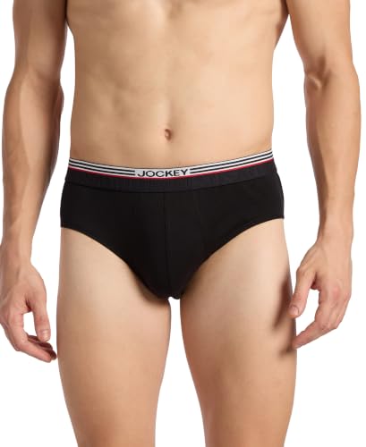 Image of Jockey US49 Men Super Combed Cotton Solid Brief with Ultrasoft Waistband