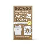 Ecoegg Detox Tablets for Washing Machine and Dishwasher, 8 Tablets, Removes Scale and Odours