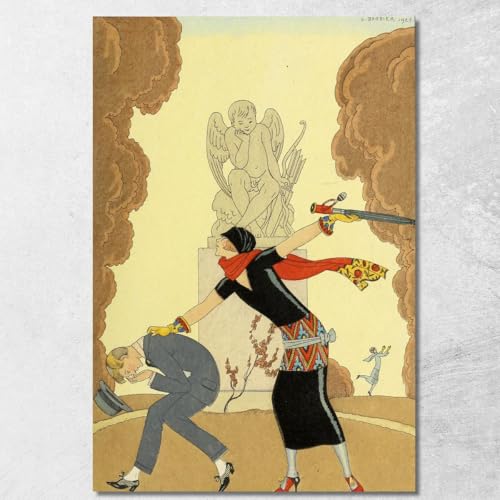 Tableau imprimé sur toile grand format George Barbier gbb46 130x90 - 2
