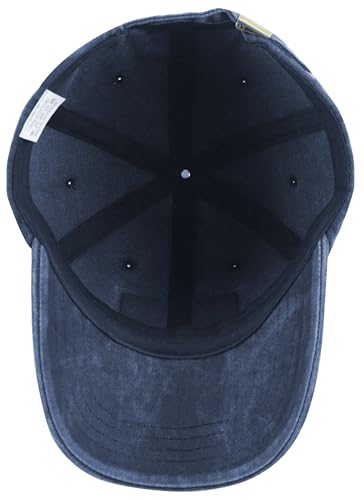 Image of Fishing Papa Hats for Men, Vintage Cotton Fishing Decor Leather Patch Baseball Cap for Dad Papa