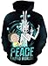 PADOLA Hombre Sudaderas con Capucha 3D Impreso Funny Cartoon Unisex Pullover Hoodie con Bolsillos (S, 0 Peace)