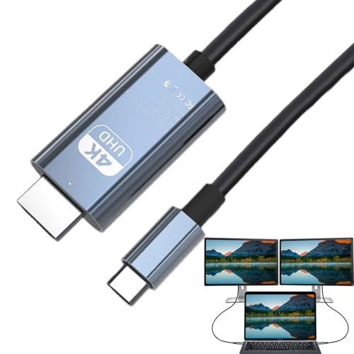 Cable convertidor USB C a HDTV con señal digital estable y alta definición, soporte para video 4K60Hz, compatible con teléfonos, tablets y computadoras, ideal para presentaciones, streaming y juegos
