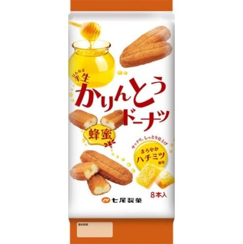 Amazon.co.jp: 七尾製菓 半生かりんとうドーナツ 蜂蜜 8本×12袋入
