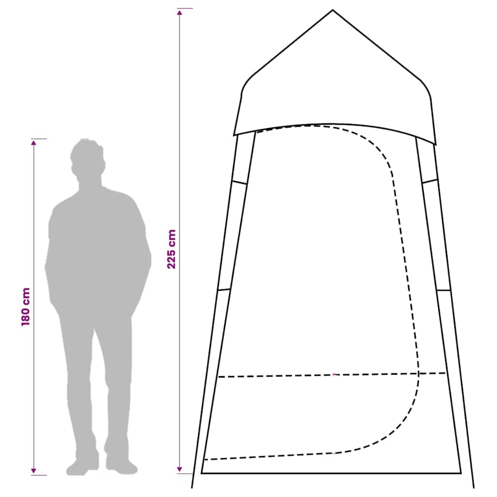 Tenda da toilette verde, impermeabile, da campeggio, con tettuccio antipioggia, pieghevole, con rivestimento in PU, con borsa per il trasporto, per protezione dalla pioggia e privacy