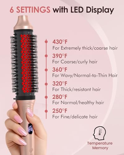 Infrared Thermal Brush, 2026 Upgrated Negative Ion Thermal Round Brush for Women Girls Hai - image 6