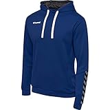 Gewebtes Winkelband HUMMEL Herren Hoodie Hmlauthentic Poly Hoodie, True Blue, M, 204930-7045-M