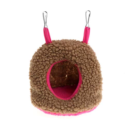 lehaha Nido de pájaro suave cálido invierno colgante jaula casa juguetes, lecho loros redondo cueva hamaca mascotas aves suministros