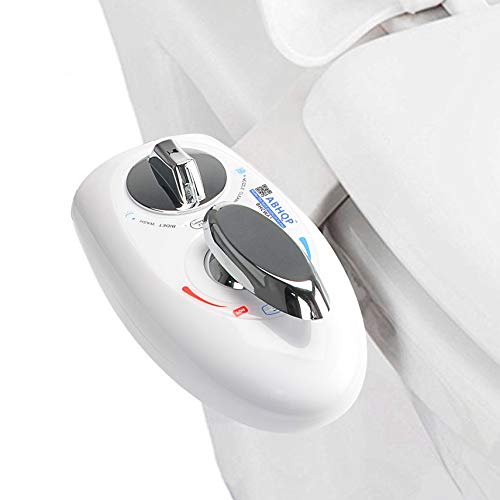 Bidet Attachment - Hot and Cold Water Dual Self Cleaning Nozzle Bidet Toilet Non-Electric Bidet for Toilet Seat with Frontal/Feminine Wash, White