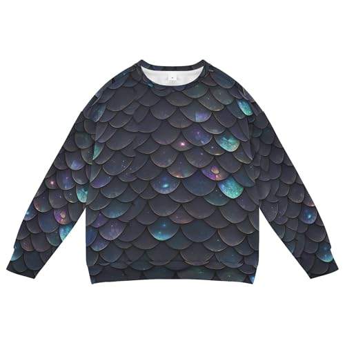 JUNZAN Black Dragon Scales Little Girls Hooded Sweatshirt Fleece Hoodies for Girls Party 4T