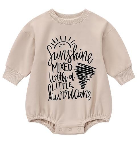 Baby Girl Boy Sweatshirt Bubble Romper Long Sleeve Bodysuit Infant Fall Clothes