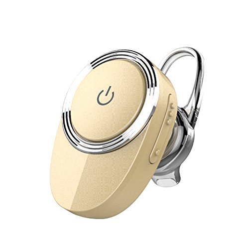 LOSENCE Bluetooth Earpiece Invisible Bluetooth Headset Smallest in Ear Bluetooth V4.1 Car Headphones Wireless Mini Earbuds with Mic Hands-Free Calls for iPhone, Android(1pcs Gold)