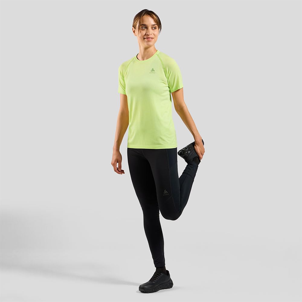 Odlo Odlo Laufshirt Damen Kurzarm Essential Seamless I Sport Shirt I Sport Oberteil I Fitness Shirt Maglietta Donna (Pacco da 1)