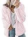 ORANDESIGNE Manteau Femme Sweat Manches Longues Automne Hiver Peluche Moelleux Outwear Veste Polaire Zippé Sweat à Capuche Chaud Blouson A Rose 42
