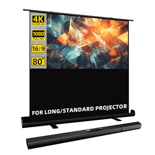 Pantalla manual portátil 80 pulgadas 16:9 para proyector