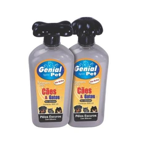 Genial Pet Shampoo Genial Pelos Escuros (500Ml) Para Gatos