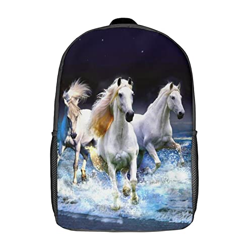 Sac à dos d'école Horse Sports 17 pouces pour ados et enfants