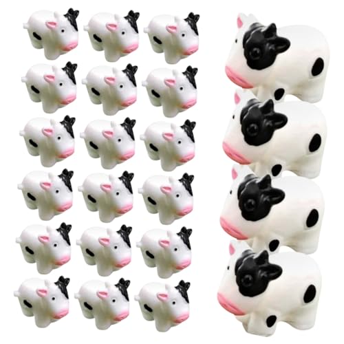 UPKOCH 24piezas Mini Figura De Vaca Figuras Miniatura para Jardín Estatuas De Vacas Pequeñas Decoraciones De Miniatura para Adorables Juguetes De Manualidades para Jardín Pequeño