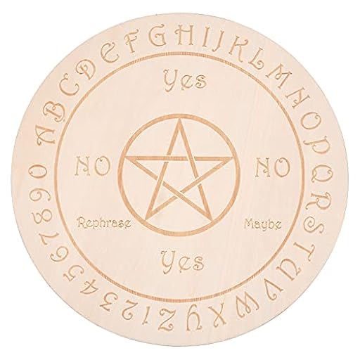 GORGECRAFT Patrones Textos Tablero de Péndulo Adivinación de Madera Metafísica Tablero de Mensajes Tablero de Tallado de Madera Adivinación Brujería Altar Coaster 7.8 pulgada | Ya disponible en tu tienda friki favorita! En mundofriki.es!