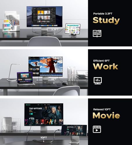 Image of Tobo 8K Bi-Directional USB C To DisplayPort Cable 1.8m [ 8K@60Hz, 4K@144Hz ] DP 1.4 To USB4 Type C Adapter For Thunderbolt 3 /4 M-Book Pro Air M4 Phone 16 15 Pro Pad XPS 13 /15 S25 Ultra G8 G9 TD-1520CC