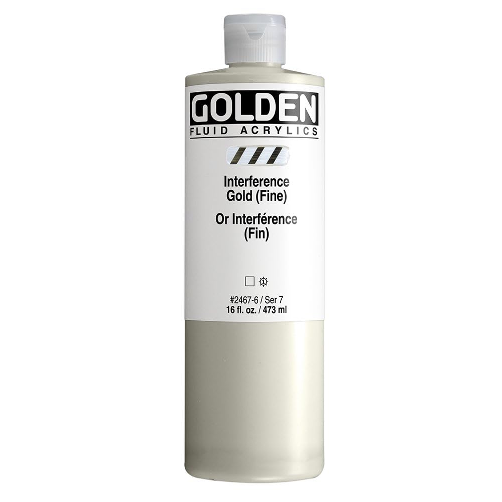 Fluid Gold Fine Interference Golden Acrylic peinture beaux-arts bouteille 16oz