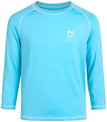 Image of Pink Platinum Girls Rash Guards - 2 Pack Quick Dry UPF50+ Sun Protection Beach Pool Long Sleeve Swim Shirt for Girls