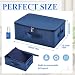 Briwooody Discreet Lockable Toy Bag Storage Organizer Toy Bag Storage Bins Case with Zipper Lid for Women and Men Clothes Container(Dark Blue,15 x 10 x 6.3 Inch)