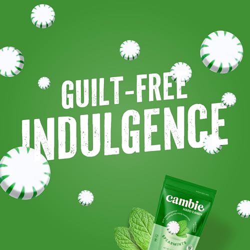 Image of Cambie Sugar Free Hard Candy, 1 lb of Sugar Free Candy Individually Wrapped, Spearmint (Pack of 3)